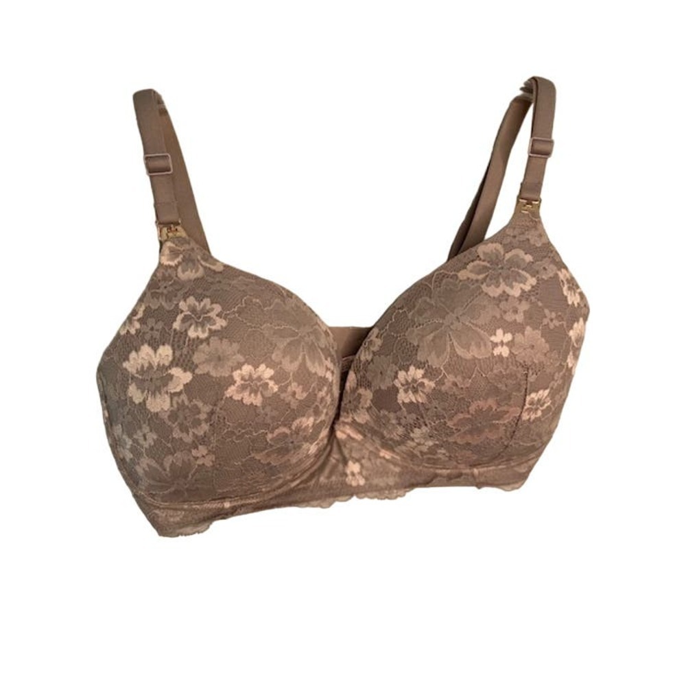 Victoria's Secret Taupe Floral Lace Contour Bra